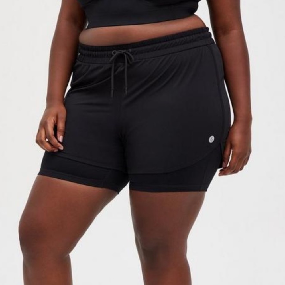 Torrid Stretch Knit Active Short With Bike Short